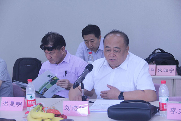 傳樹建材建材董事長在發(fā)言